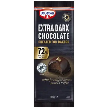 Dr. Oetker Fine Cooks' 72% Extra Dark Chocolate