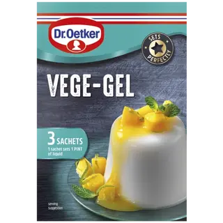 Dr. Oetker Vege-Gel Sachet , half a tsp. Just under half a sachet