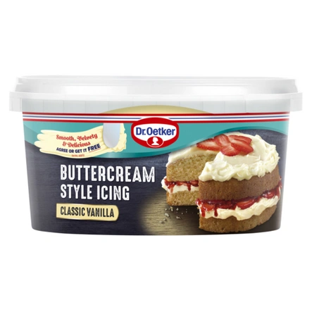 Dr. Oetker Vanilla Buttercream Style Icing (1 tub)