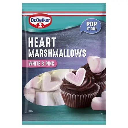 Dr. Oetker Heart Marshmallows (2 x 100g packs)