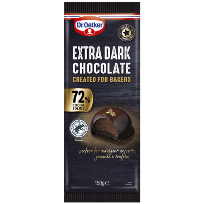 Dr. Oetker Fine Cooks' 72% Extra Dark Chocolate